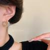 Pendientes con hebilla de oreja de trigo de cristal rojo neto, diseño de nicho, pendientes de gran sentido, únicos, nuevos y populares de 2023