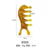 Pente Massagem para Couro Cabeludo, Pente de Dentes Largos para Meridianos, Universal para Terapia Capilar e Corporal Inteiro, Cinco Dentes, Seis Dentes, Resina, Estilo Chinês, Ferramenta de Cuidados com a Saúde, Fabricante