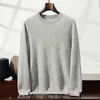 Suéter de Cachemira para Hombre Otoño e Invierno Cuello Medio Alto Manga Larga Jersey Capa Interior Tejido Capa Base Lujo Ligero Casual de Negocios