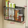 Estante Magnético de Almacenamiento para Refrigerador de Cocina, Portarrollos de Film Plástico, Organizador de Papel de Cocina, Estante de Almacenamiento Magnético sin Taladro para Condimentos y Film Plástico del Hogar