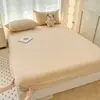 Sábana Bajera Ajustable de Algodón Puro Clase A, Pieza Única, Protector de Colchón Espesado 100% Algodón, Sábana, Cubre Cama, Adecuado para Dormitorios de Estudiantes, Uso en Todas las Estaciones