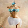 Cadena para el cuerpo de cuentas azul y blanco AYJ estilo europeo y americano, top de bikini para la playa, multicapa con pedrería brillante, para vacaciones y chicas sexys de la costa