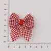 Acessórios de Laço Vermelho Retrô, Acessórios de Joias Artesanais DIY de Tecido Personalizados, Materiais para Decoração de Roupas e Chapéus