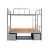 Cama litera de acero de doble capa superior e inferior Shuangwei para estudiantes con combinación de armario y zapatero Cama de hierro Dormitorio para personal de fábrica
