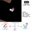 Aretes de titanio G23 de 1.2 mm de grosor con rosca interna, aretes pequeños de tres circonitas con degradado para hélice, poste largo con rosca, joyería para piercing de oreja