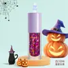 Sombra de Ojos de Gel con Lentejuelas de Halloween de 8 Colores Maquillaje Facial Polvo de Brillo Corporal Fragmentos Gel Maquillaje de Escenario