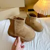 Zapatos de Algodón Retro Paris Tires 2025 Botas de Montar para Niños Calidez Invernal Niños y Niñas Cremallera Lateral Suela Suave Botas de Nieve
