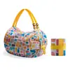 Bolsa de Ombro Grande Capacidade com Cordão Ecológica Bolsa de Compras Dobrável Japonesa Bolsa Tote Impermeável para Armazenamento de Roupas e Bagagem
