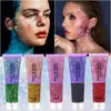 Gel de glitter misturado com lantejoulas a laser transfronteiriço cola de gel sem cola maquiagem de alto brilho material para maquiagem de festa de fim de ano atacado