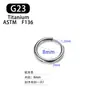 Anillo Plano G23 de 1.2 mm de Espesor Aro para la Oreja Joyería para Oreja Perforada Hebilla de Oreja de Aleación de Titanio G23 Joyería para Perforación de Nariz