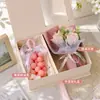 Jabón Artesanal de Racimo de Uvas Souvenir Navideño Regalo para Novia Mejor Amiga Ramo Pequeño Jabón Práctico Souvenir Caja de Regalo con Techo Solar
