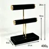 Soporte de Joyería en Forma de T de Terciopelo de Fábrica Estante de Almacenamiento para Collares, Pulseras, Anillos Accesorios de Joyería Exhibición Accesorios de Exhibición Venta al por Mayor