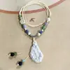 Collar con colgante de campana de mariposa de cerámica de estilo étnico retro para mujer, diseño nuevo y moderno, cadena larga para suéter, accesorios