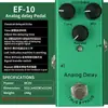 Mini Pedalera Eléctrica para Guitarra Diez Efectos Explosiones Transfronterizas Distorsión Equilibrada Sobrecarga Faz Coro Simulación Delay