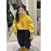 Ursinho 2025 Inverno Nova Moda Estiloso Conjunto de Moletom com Capuz e Calça de Moletom para Meninos e Meninas Bebê Transfronteiriço