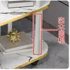 Mesa Lateral Móvil de Piedra Sinterizada de Lujo para el Hogar Estante de Almacenamiento Lateral para Sofá de Sala de Estar Con Ruedas Mesa de Café Pequeña Mesa de Esquina de Almacenamiento Multicapa