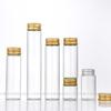 Botella de vidrio con tapa, minibotella pequeña para medicamentos, sin plomo, de vidrio transparente, sellada, de control, subembotellada, venta al por mayor
