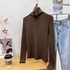 2024 Outono e Inverno Novo Suéter Feminino de Gola Alta Manga Longa Casual Top de Malha Feminino Suéter Longo