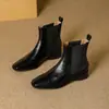 Botines Martin color nude, nuevos estilos otoño/invierno, diseño retro francés, tacón medio, tacón grueso, punta cuadrada, botines elásticos, botines de tobillo para mujer