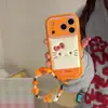 Popular Patrón de Cáscara de Naranja Expresión de Gatito Adecuado para Funda de Teléfono Móvil Apple 17Promax iPhone16 Bolso 15 Coreano 14P