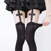 Medias de Terciopelo con Lazo Hasta la Rodilla para Mujer Y2K Sexy Sexy Medias de una Pieza con Liguero Personalizadas de Nicho Medias para Muslo