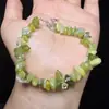 Pulsera de Dopamina de Piedra Triturada de Amatista Natural, Piedra Triturada Multigem, Turmalina Rosa, Venta Caliente de Exportación Collar de Flor Pequeña de Piedra Uva