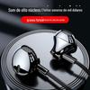 Fones de ouvido de redução de ruído controlados por linha de subwoofer com trigo para fones de ouvido Apple Android Chicken Eating Game Fones de ouvido com embalagem