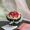Flores Secas Buquê de Rosas Flores Eternas Pequeno Estilo Chanel Fofo Enfeites para Carro Pequeno Buquê Presente de Aniversário Decoração de Cerimônia Acompanhante