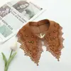 Gola Falsa de Renda com Contas Popular Transfronteiriça Gola Decorativa Versátil para Camisa Suéter Gola Falsa Multicolorida Atacado em Estoque