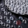 Adornos de Bola de Cristal Blanco Natural Pulsera de Cristal Blanco Cuentas Redondas No Porosas Cuentas Sueltas Individuales Accesorios Bola de Cristal de Matriz de Siete Estrellas