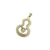Accesorios de joyería hechos a mano DIY, colgante de perla de la fortuna de calabaza grande para mujer, base vacía con circonita microincrustada, venta al por mayor de joyería