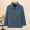 Top Holgado Otoño Invierno para Abuela Ropa para Mujeres de Mediana Edad y Mayores Ropa para Personas de 70 Años Abrigo Grueso Cálido con Forro de Terciopelo Largo Medio