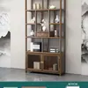 Estante de Exhibición Multifuncional Estilo Chino de Madera Maciza, Gabinete para Tetera y Hojas de Té, Mesa de Té de Escritorio para Exhibición y Almacenamiento
