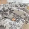 Conjunto de cama de quatro peças em veludo de leite esculpido classe A inverno flanela de veludo coral lençol de cama espesso capa de edredom saia de cama roupa de cama