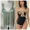 Pijama sexy para mujer estilo deseo puro encaje ropa interior seda de hielo emocional alto sentido tirantes camisón 2023 nueva ropa para el hogar