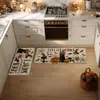 Alfombra de Piso de Terciopelo de Cristal con Calabaza de Halloween Transfronteriza Nueva, Absorbente de Agua, Resistente a Manchas, Resistente al Desgaste, Fácil de Cuidar, Alfombra de Cocina