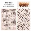 Adesivo de Unha Estampa de Leopardo Maillard Plano com Adesivo Versátil Estampa de Leopardo Rosa Adesivo de Unha DIY Joia Estilo Dh