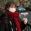 Bufanda roja de estilo fantasma para mujer, cálida y gruesa, de punto, estilo coreano, de alta gama, combinable con todo, nuevo estilo 2024