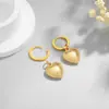 Pendientes Simples de Amor Europeos y Americanos Pendientes de Mujer de Gama Alta para el Trabajo Chapado en Cobre Oro Real Pendientes de Mujer de Alto Color Pendientes de Otoño e Invierno