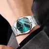 Binbond Elegante Nuevo Hebilla de Acero Inoxidable Reloj de Cuarzo Casual de Negocios para Hombre Delgado Doble Calendario Reloj para Hombre