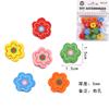 Contas de Madeira com Flores Coloridas Pequenas Educacionais para Crianças DIY Artesanal Colar de Flores com Contas Pulseira Acessórios de Joias Contas para Atacado