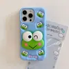 Suporte de Silicone de Sapo Verde Capa para Celular Adequado para Iphone17Promax/16/15/14/13 Capa Protetora