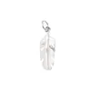Pingente de Pena de Prata Pura S999 Acessórios de Joias de Prata Artesanal DIY Pulseira de Cristal Colar Acessórios de Corda Trançada com Contas