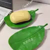 Porta jabón creativo de hoja Huari Organizador de jabón para baño Drenaje Caja de jabón para lavandería Artículo decorativo Lujo ligero Fragancia