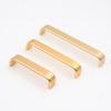 Manija para puerta de gabinete mate de doble agujero de montaje en superficie doblada doble Ancho de la superficie 20 Aleación de aluminio macizo engrosado Herrajes para muebles Manija de armario
