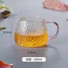 Taza Martillo de Vidrio de Borosilicato Alto al por Mayor Estilo Japonés Simple Taza de Café Martillo Taza Martillo de Vidrio de Borosilicato Alto con Mango de Color