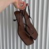 Tacones Altos Franceses para Mujer Verano Nuevos Más Rígidos Tacón de Aguja Rígido Sandalias de Tacón Alto con Tacón de Gato Chanclas