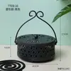 Caja de Almacenamiento Creativa de Hierro para Espirales de Mosquito, Quemador de Espirales de Mosquito a Prueba de Fuego y Anti-quemaduras para Uso en el Hogar con Tapa, Soporte para Espirales de Mosquito con Recogedor de Cenizas, Quemador de Espirales de Mosquito de Sándalo