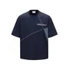 Marca de Moda Retro con un Diseño Único de Retazos, Camiseta de Manga Corta con Cuello Redondo para Hombre, Estilo Veraniego para Pareja, Camiseta Versátil Holgada Casual de Manga Media