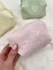 5483 Bolsa Cuadrada Pequeña de Amor Linda Sencilla Bolsa de Cosméticos Estudiante Femenina Portátil Color Sólido Bolsa de Almacenamiento Cosmético Lavado